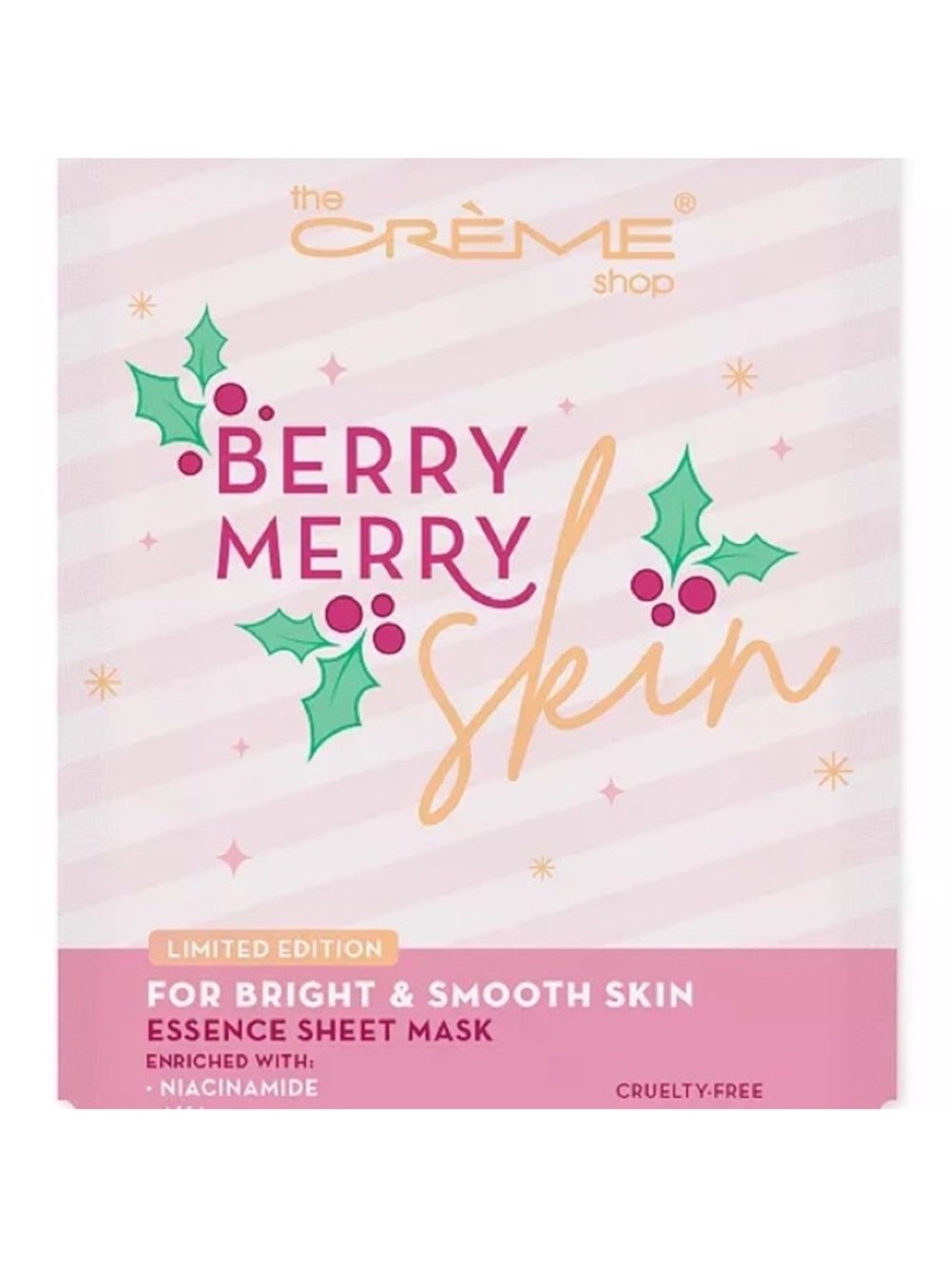 NWT 5pc Limited EDITION The Crème Shop Berry Merry Skin Essence Sheet mask